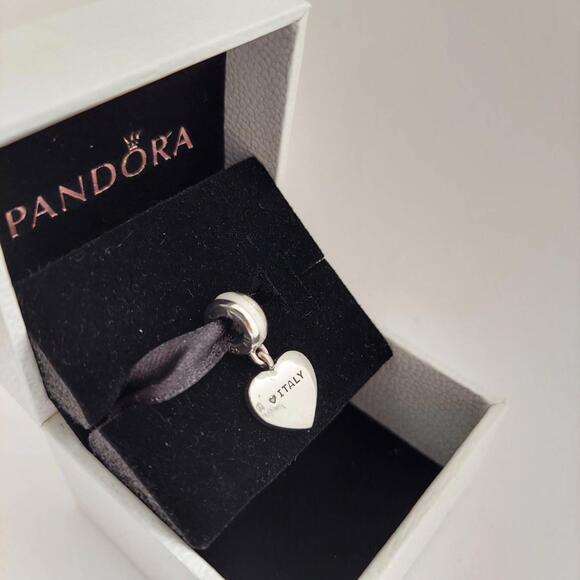 Pandora Italy Flag Love Travel Silver Charm Dangle Authentic with Gift Box #136 - Picture 4 of 6